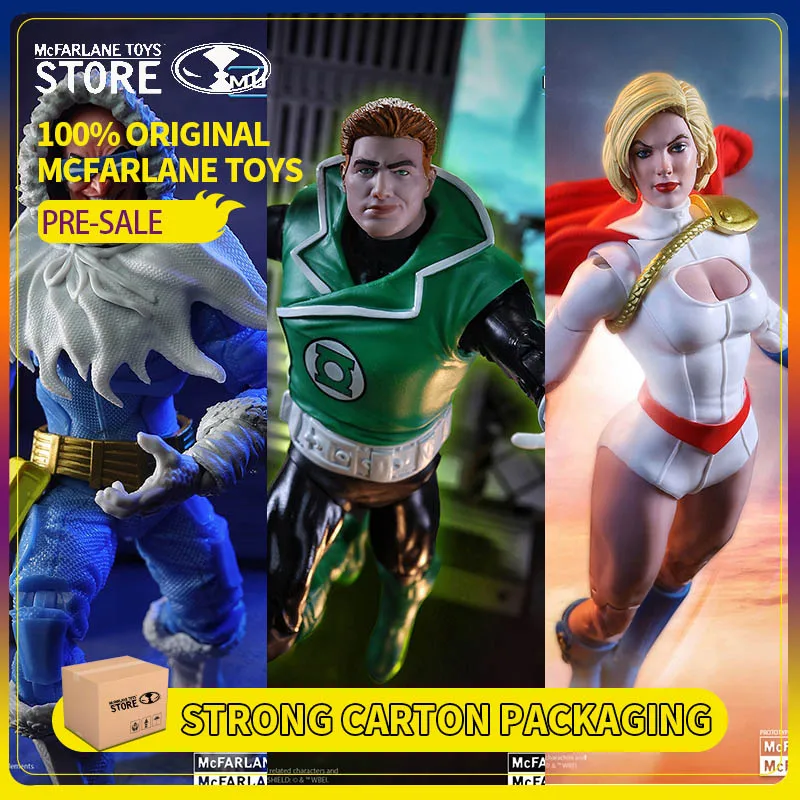 100% oryginalne zabawki Mcfarlane DC Multiverse Kapitan zimnej mocy Dziewczyna Zielona latarnia Guy Gardner Figurka Model Postać Lalka akcji