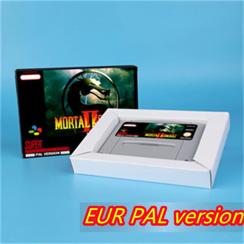 for Mortal Kombat 2 16bit game card for EUR PAL version SNES video game console