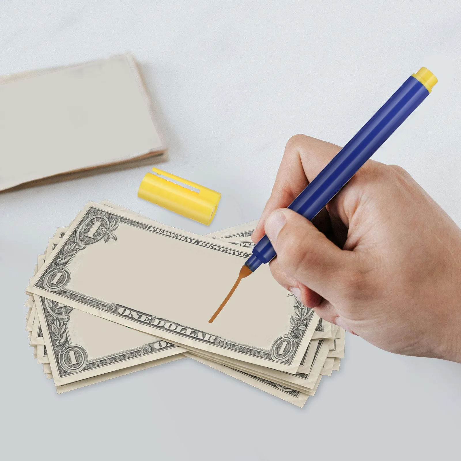 

10Pcs Money Checker Pen with Fade-Resistant Ink Currency Pen for Cash Verification -Counterfeiting Marking Portable
