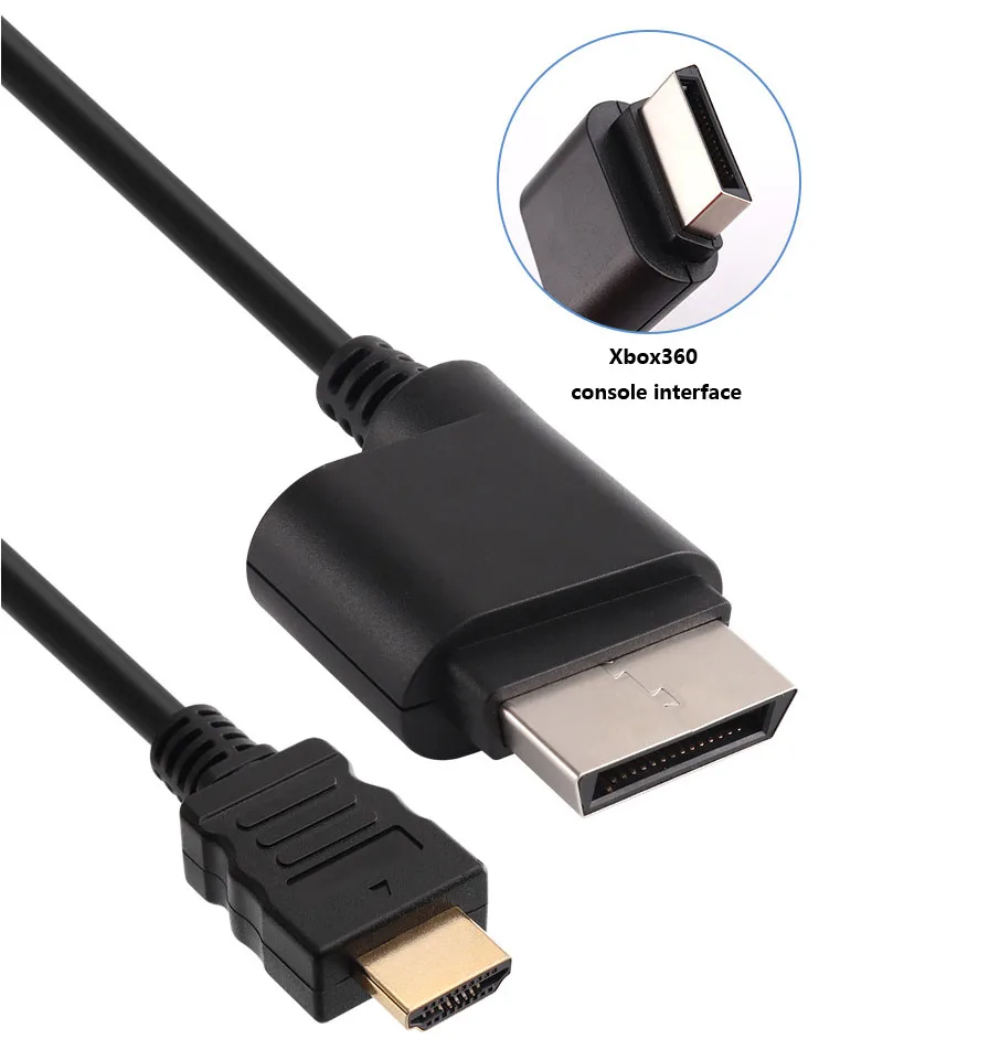 5pcs 2M HDMI-compatible cable for Xbox 360 video audio adapter converter cord wires with cable for TV cable