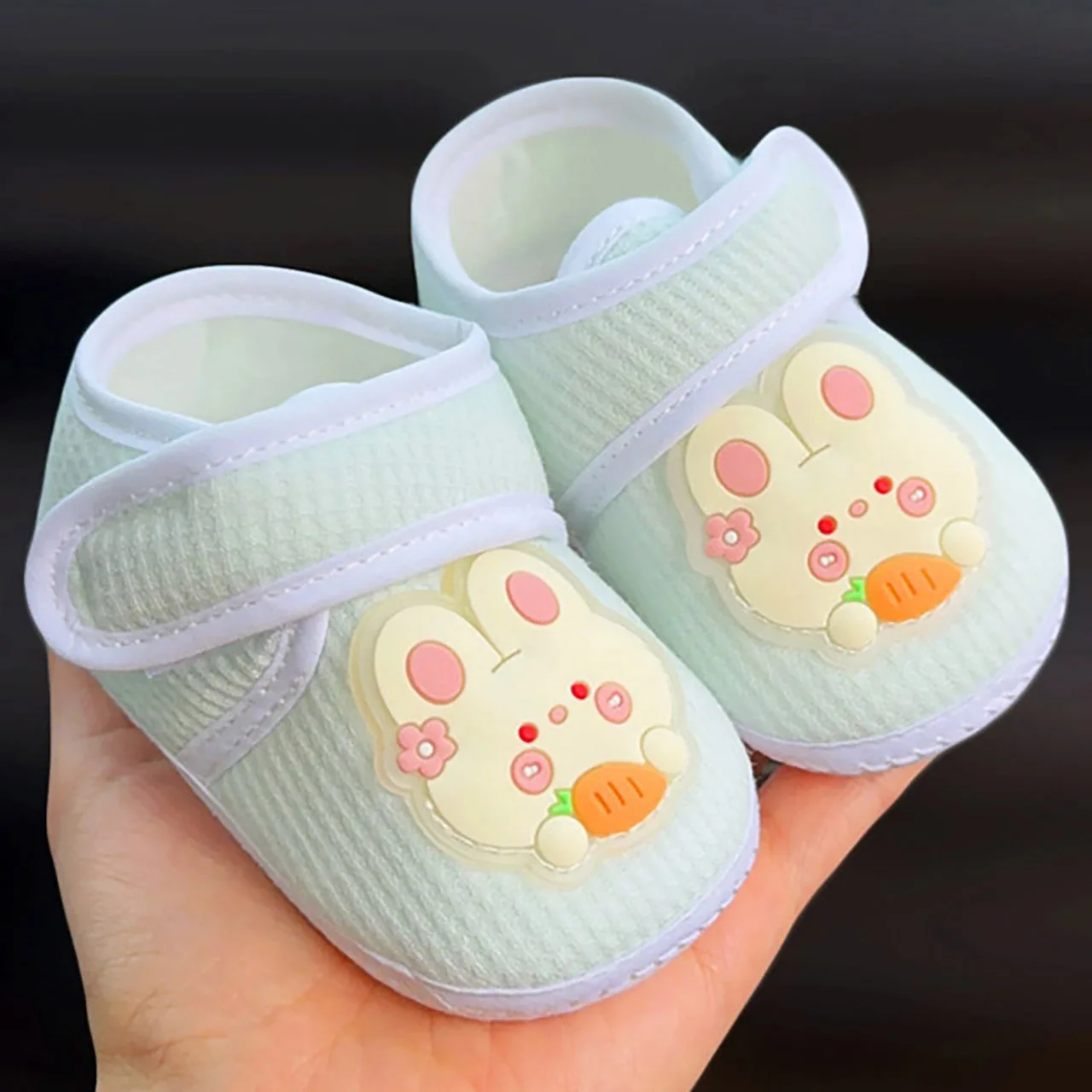 Anti-slip Baby Soft-Soled Shoes Spring Summer Infant First Walking Shoes Cute Rabbit Newborn Flip Flops 0-18month Kids Footwear