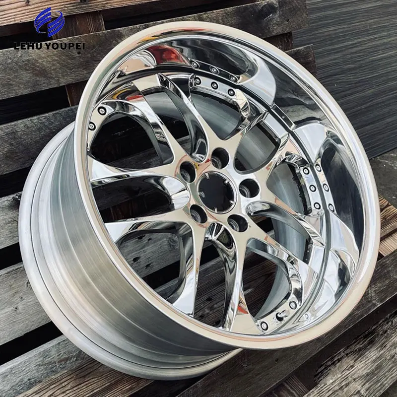 18-24 Inch 2PCS Deep Dish Concave Chrome Forged Alloy Passenger Car Wheel Rims