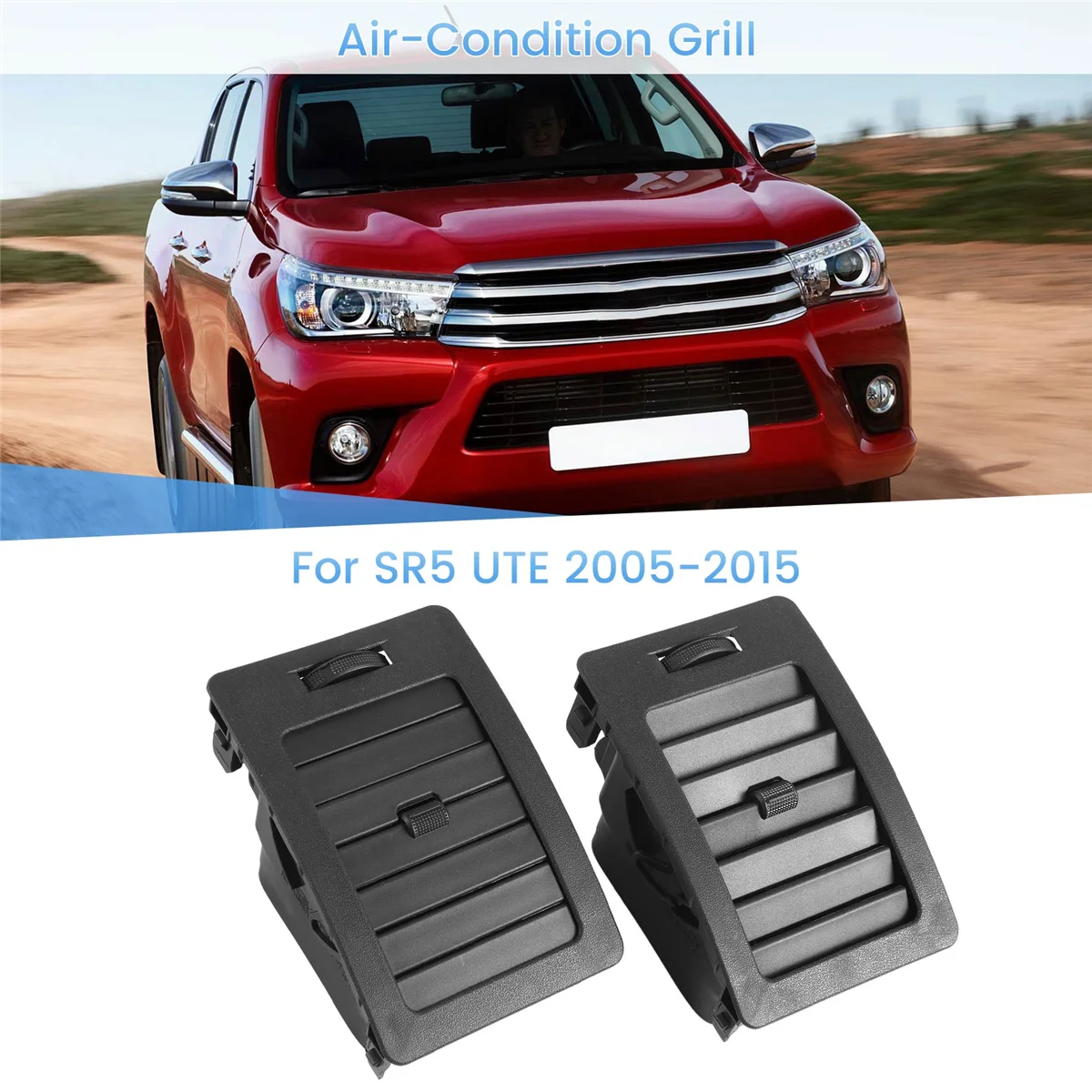 Interior Air-Condition Grill A/C Vent Grille for Toyota Hilux Kun SR5 UTE 2005-2015 Fortuner Accessories