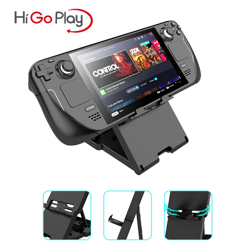 HIGOPLAY Adjustable Portable Game Stand Dock Base Holder Compatible with Valve Steam Deck 2021 Steam Deck Accessories