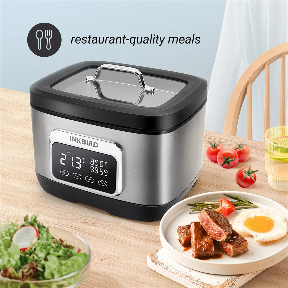 INKBIRD 700W wi-fi Sous Vide maszyna Ultra cicha ISV-500W ue 220V All-In-One Sous Vide kuchenka 3D Alarm ogrzewania wody