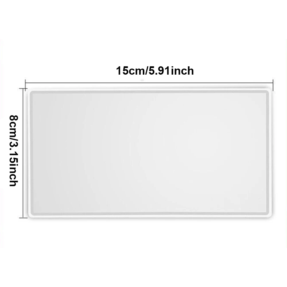 1* 15x8cm/11x6.5cm Car Sun Visor Mirror Portable Makeup Mirror Stainless Steel Clearer Image Universal For Truck Vans SUV