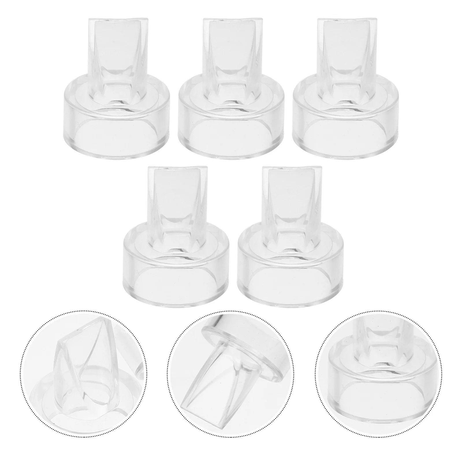 

5 Pcs Manual Breast Pump Valve Mother Baby Electric High Heel Protectors Backflow Silica Gel Anti Valves