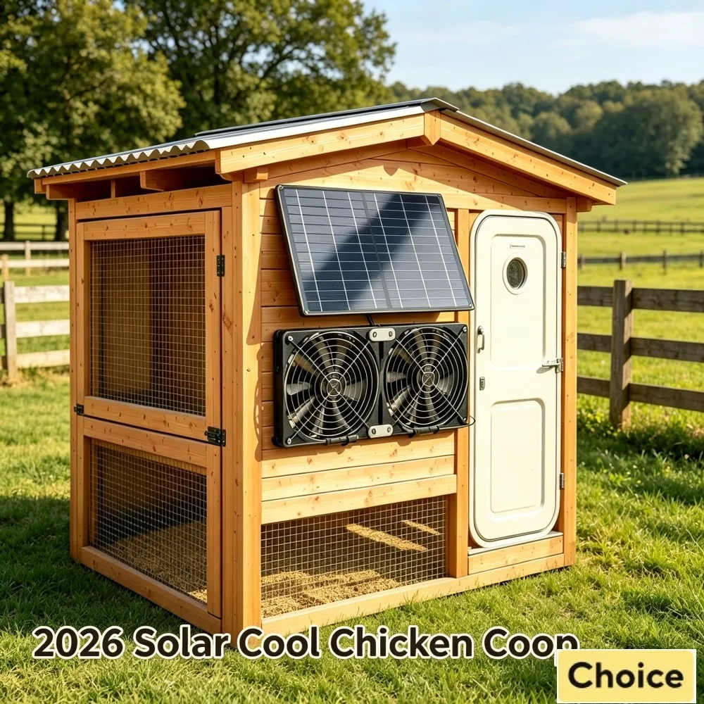 

Dog House Solar Cooling Fan with 15-20W Waterproof Solar Panel Dual Fan Low Noise for Greenhouse Chicken Coop Rabbit Hutch