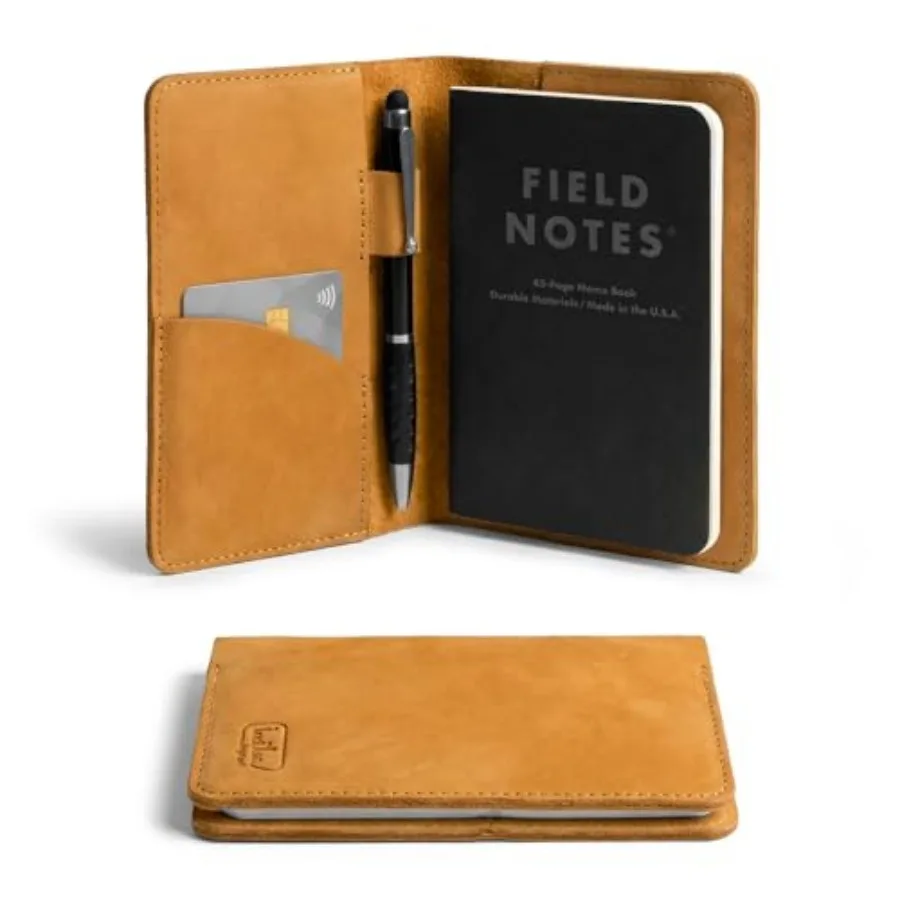 

Кожаная обложка для блокнота Field Notes, 3,5 x 5,5 дюйма Чехол для карт и ручек ручной работы, защитный, для хранения в кармане