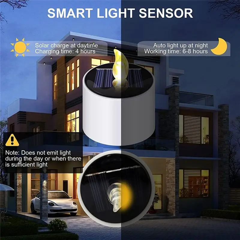 ABEZ Waterproof LED Solar Tea Lights 6-Pack, Outdoors Flameless Flickering Candles With Light Sensor