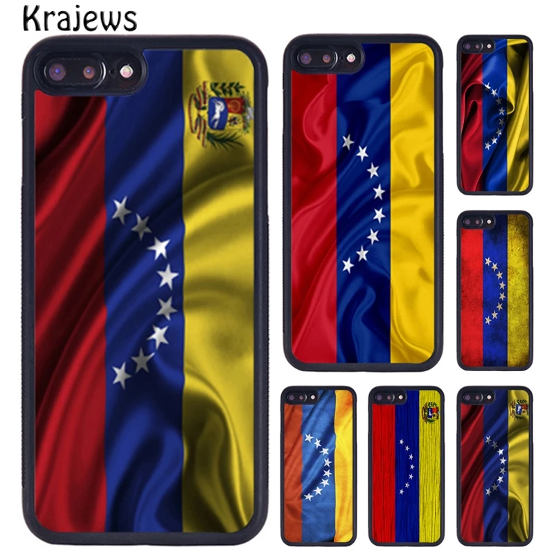 Krajews Venezuela Flag Phone Case For iPhone 16 15 14 X XR XS 11 12 mini 13 Pro MAX Plus cover shell coque