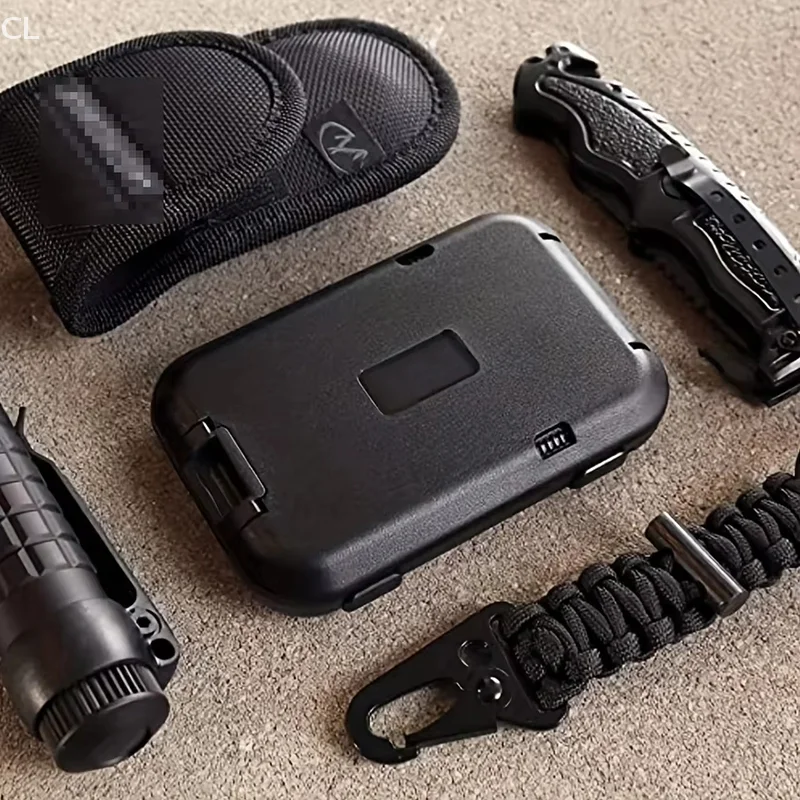 محفظة رفيعة تحجب تحديد الهوية بموجات الراديو للرجال، محفظة معدنية قابلة للإزالة مع مشبك نقود للرجال مقاومة للسحق