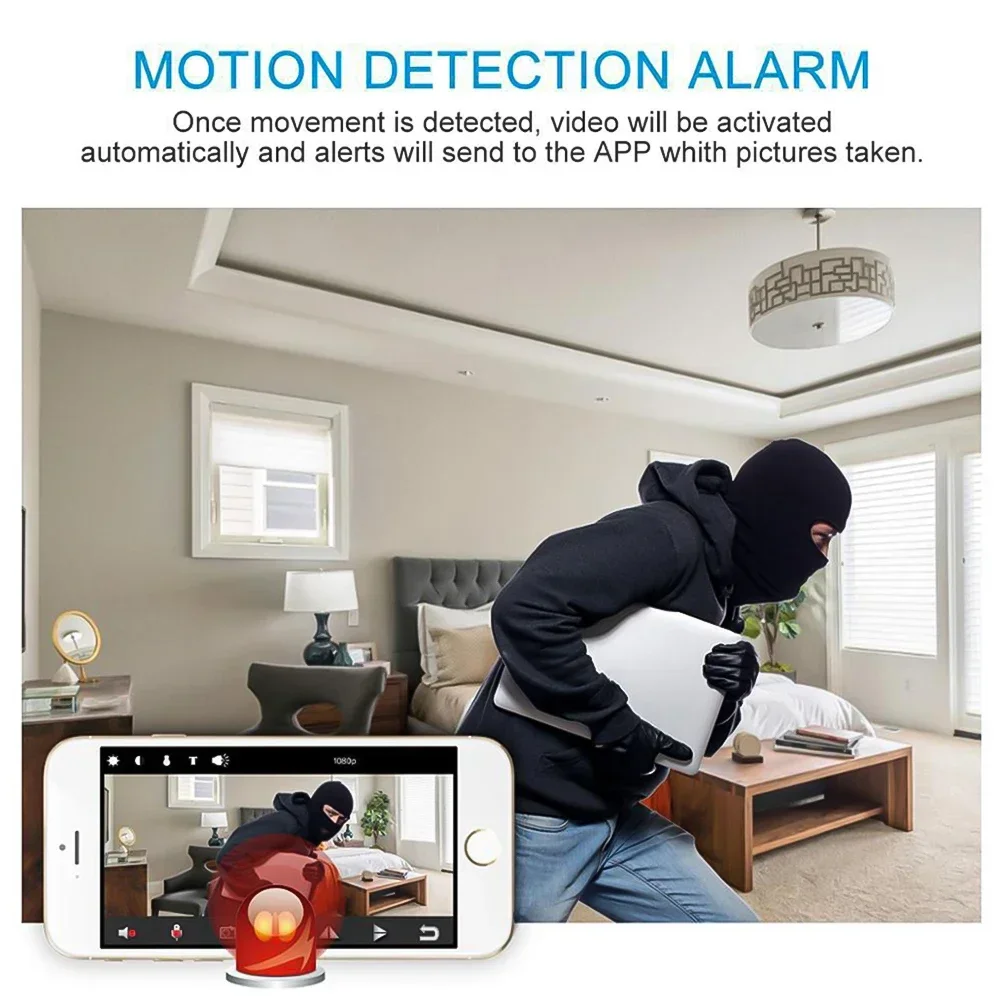 1080P Wifi Camera Wireless Surveillance Cameras Security Protectio Cam Recorder Motion Sensor EU US Plug