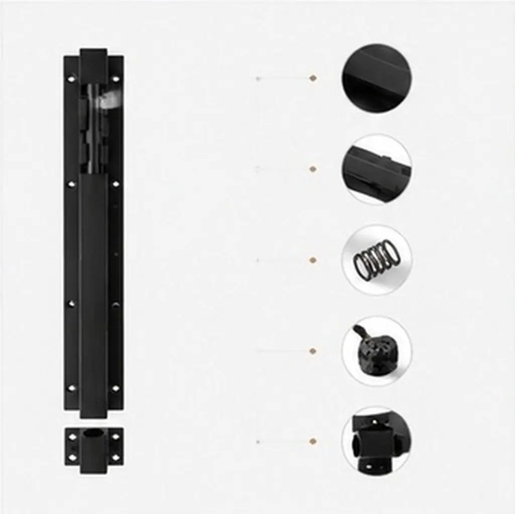 Aluminum Alloy Sliding Door Latch Bolt Heavy Duty Anti Theft Barrel Lock for Bathroom Kitchen Sliding Doors Windows Gates