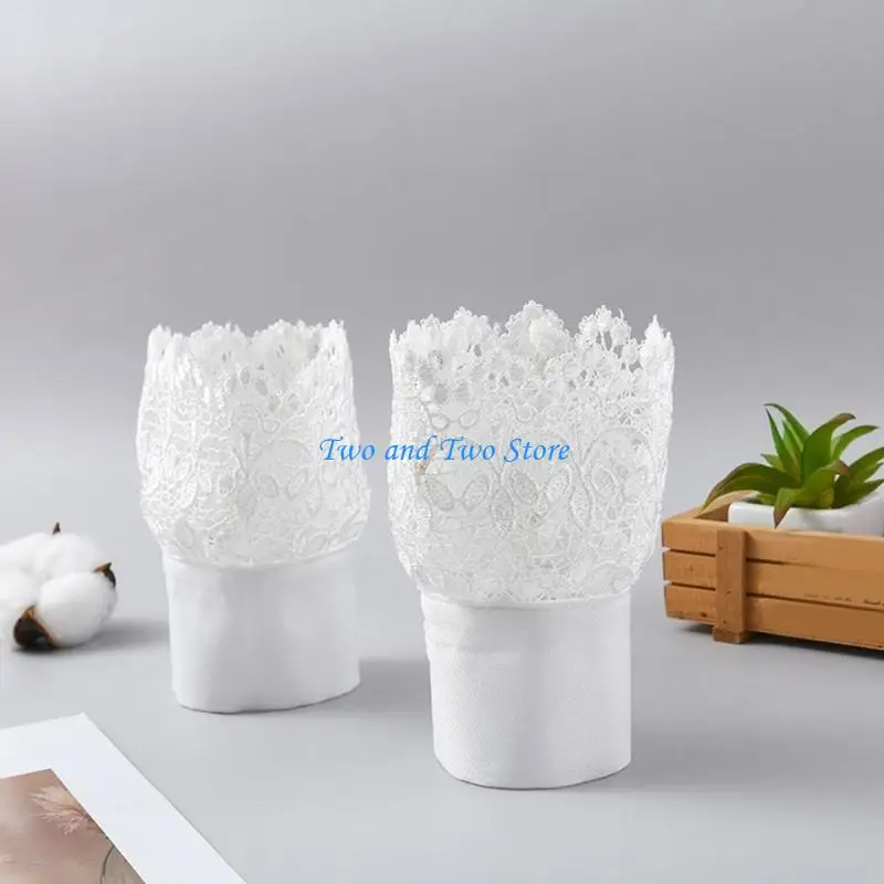 الأصفاد المعصم HX6F للفتيات الأصفاد جوفاء كشكش للانفصال جميل قميص كم الأصفاد #5