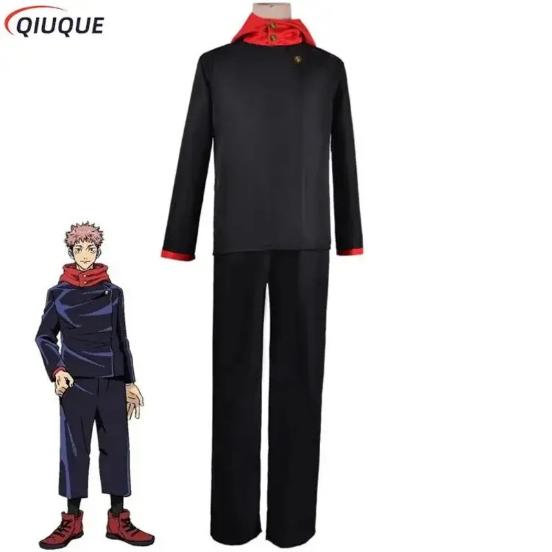 2025 ใหม่อะนิเมะ jujutsu Kaisen Yuji itadori คอสเพลย์ผู้ชายผู้หญิงชุดวิกผมน้ําเงิน/สีดําเสื้อกางเกงกีฬา ★ ★ ★ ★
