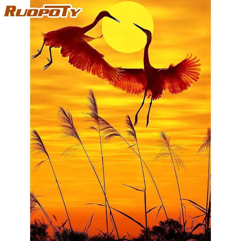 

RUOPOTY Diamond Painting Full Square Diamond Embroidery Animal Mosaic Sale Pictures Of Rhinestones Art Home Decoration