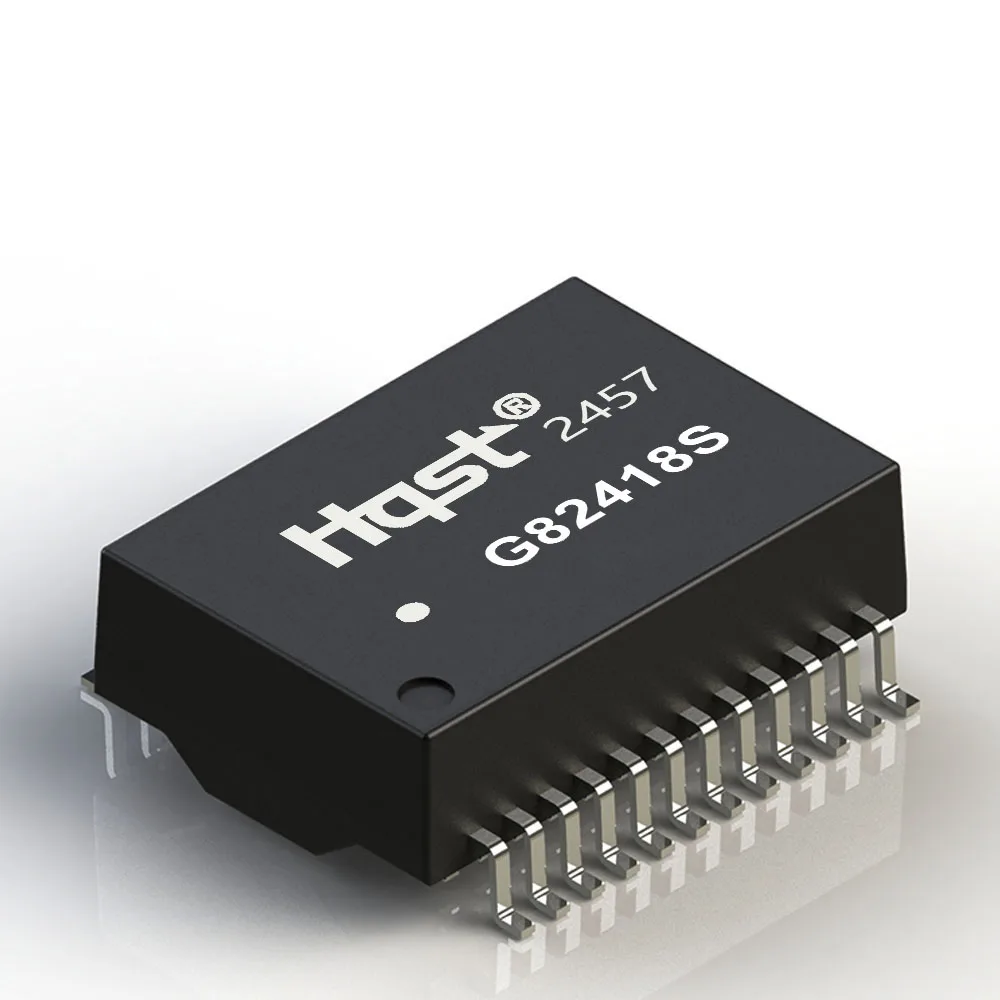 Industrial Gigabit Network Isolation Filter Single-Port 24-Pin LAN Transformer| G82418S Model | Firewall & Lightning Protection