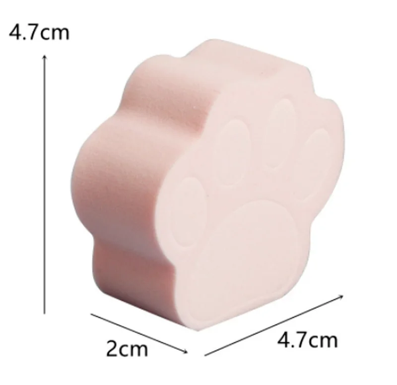 1 unidad de esponja cosmética en forma de pata de gato para mujer, esponja para base de maquillaje suave, herramientas de maquillaje de belleza, rosa, venta al por mayor, dibujos animados bonitos
