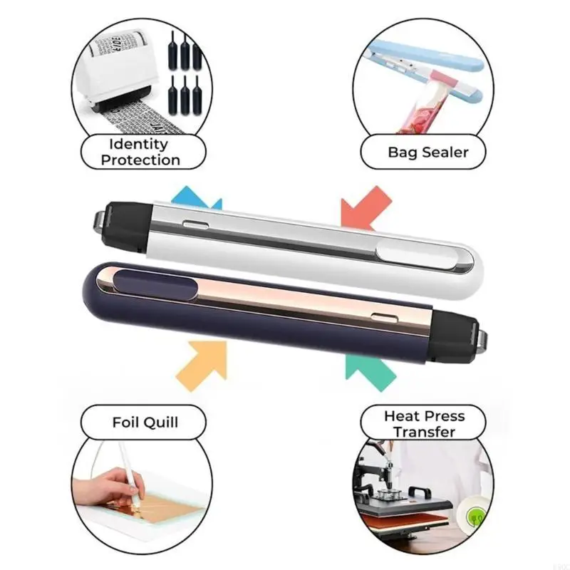 قلم ضغط حراري صغير لإعداد درجة الحرارة قابل للتعديل لورق القماش والجلد D5QC #2