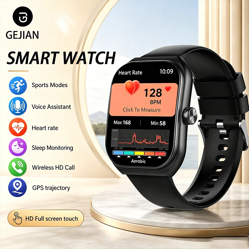 

2026 New 2.01" HD Screen Men's Smart Watch IP68 Waterproof Heart Rate Health Monitoring BT Call Smartwatch for Android and iOS