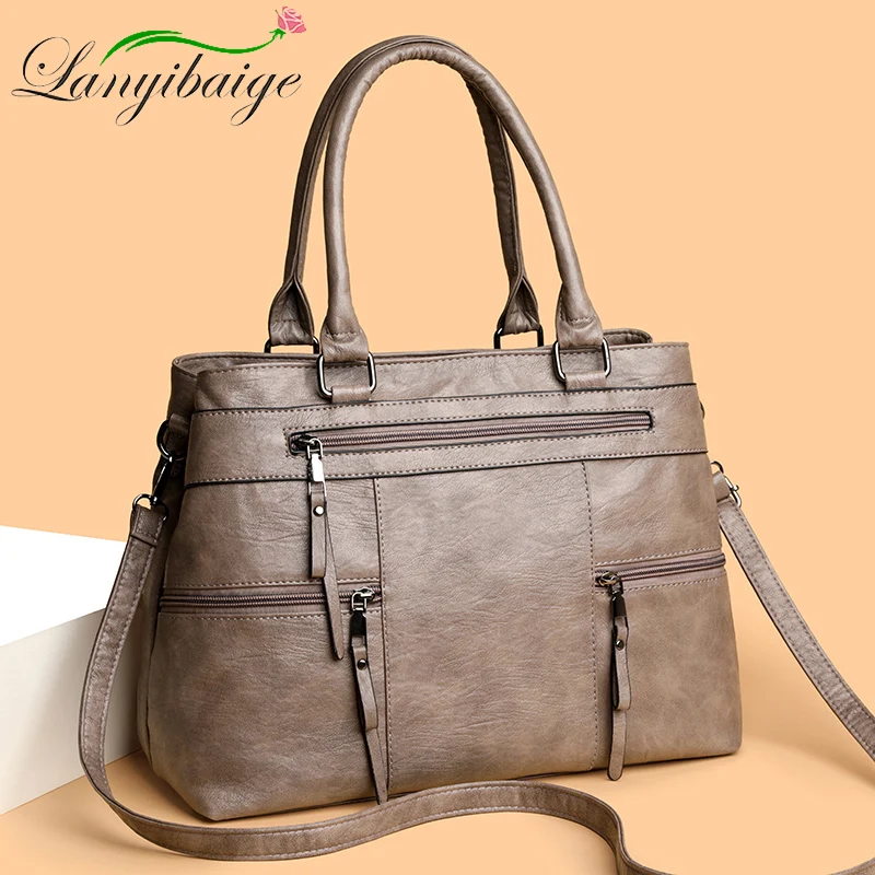 

Elegant Handbag For Women High Quality Leather Top-Handle Bags Purse Ladies Shoulder Crossbody Bag Casual Tote Bolso Marca Lujo