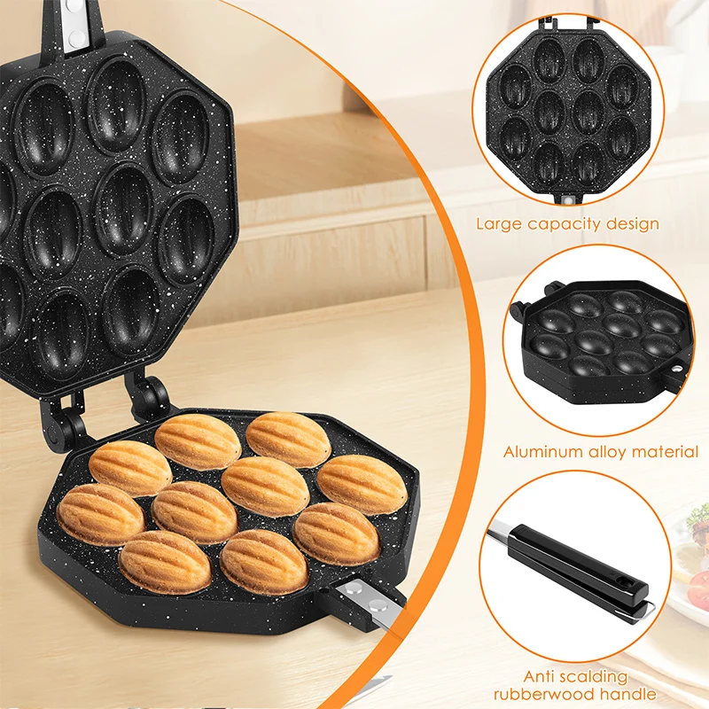 

12/16 Hole Takoyaki Pan Non-Stick Octopus Balls & Quail Egg Maker Multipurpose Appliance for Meatballs Snacks Electric/Gas Stove