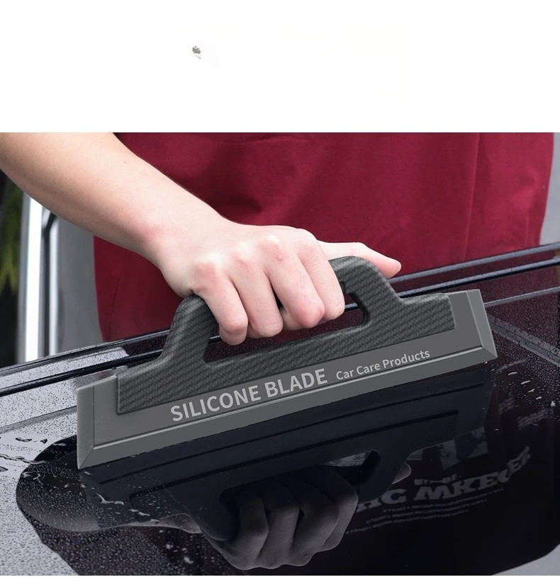 

Car Wiping and Water Collection Special Wiper Plate, Carbon Fiber Patterned Silicone Wiper, Car Film Sticking Tool