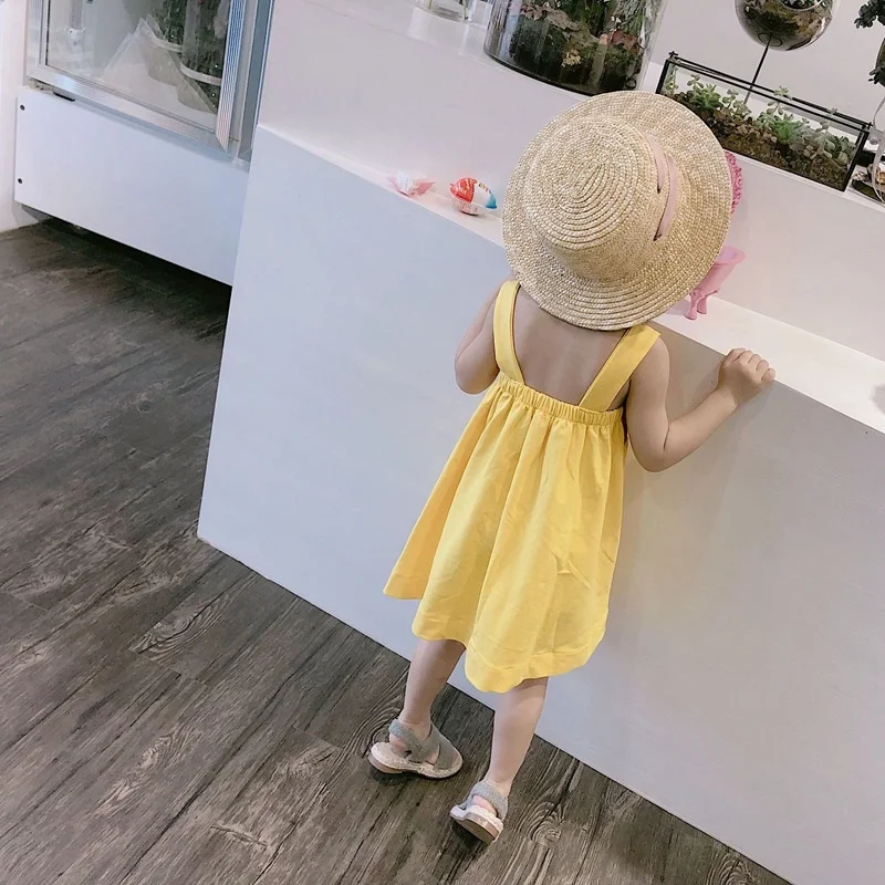 Summer Girl Dress Cotton Kids Fashion Clothes New Style Straped Dresses