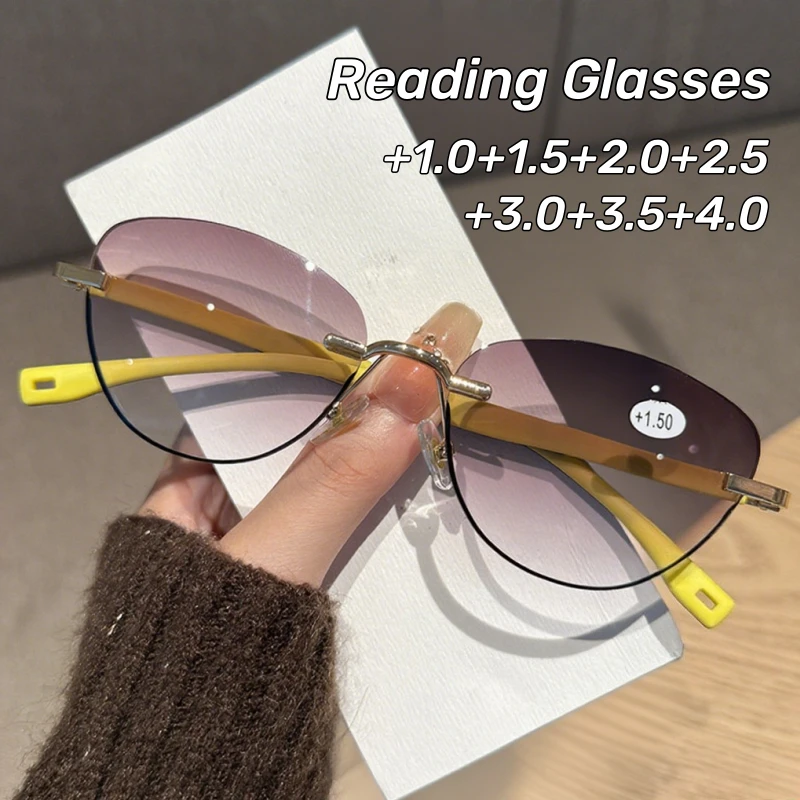 

Retro Cat-eye Presbyopia Glasses Fashionable Outdoor Sports Sun Protection Men's and Women's Reading Glasses Diopter To +4.0