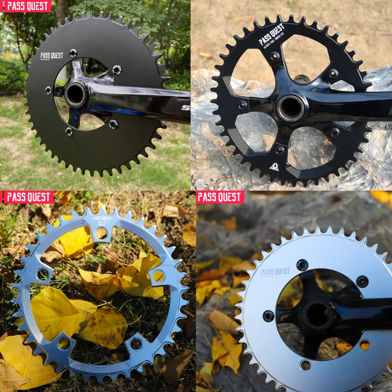 Pass Quest 110BCD 5 Claw Closed Disc Round Folding Bike Narrow Wide Chainring 42T-58T Bicycle Chainwheel Crankset Cycling Parts