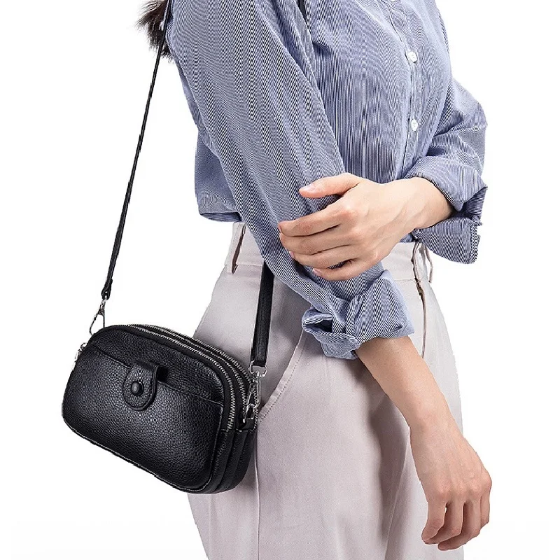 Genuine Leather Shoulder Bag Small Messenger Handbag For Women Luxury  Crossbody Bag Daily Commuter Wallet HandBag Tote Bags