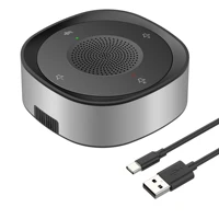 Altavoz de conferencia USB, micrófono con tecla táctil con cable, micrófono Omni direccional de alto volumen PnP para ordenador portátil y Notebook