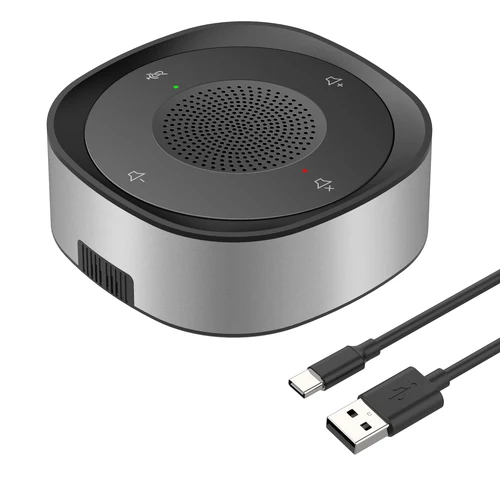 Altavoz de conferencia USB, micrófono con tecla táctil con cable, micrófono Omni direccional de alto volumen PnP para ordenador portátil y Notebook