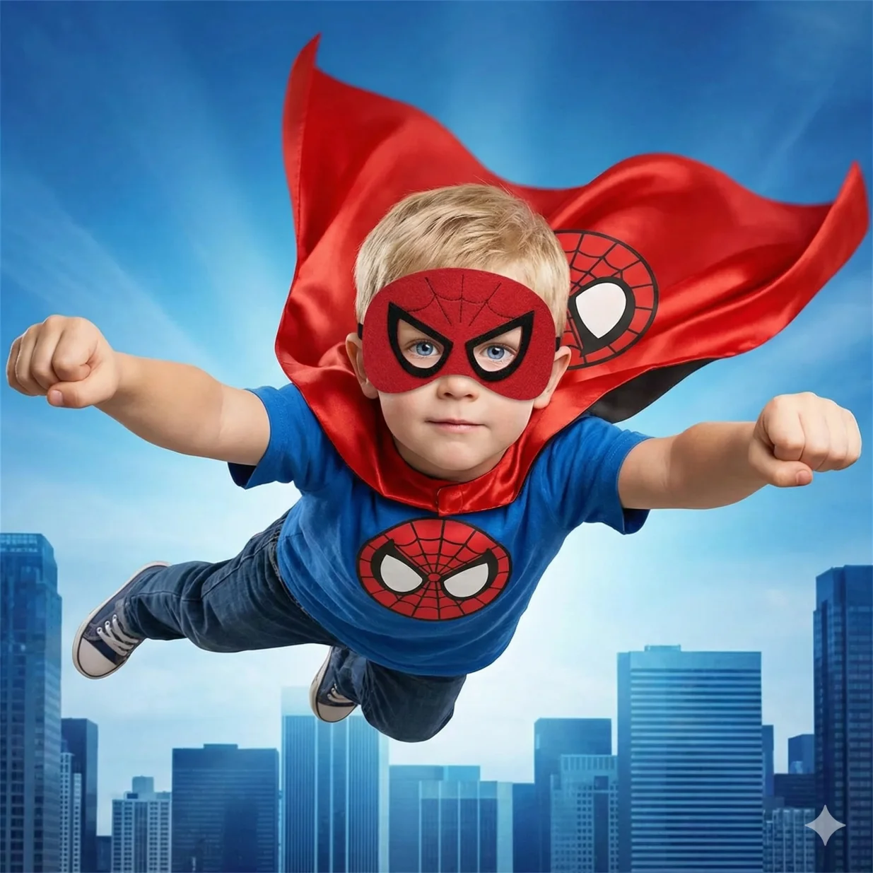 Capes et masques de super-héros pour les faveurs de fête d'anniversaire, costumes de cosplay d'Halloween, garçons, filles, cape de déguisement, masque, cape en satin, cape de dessin animé