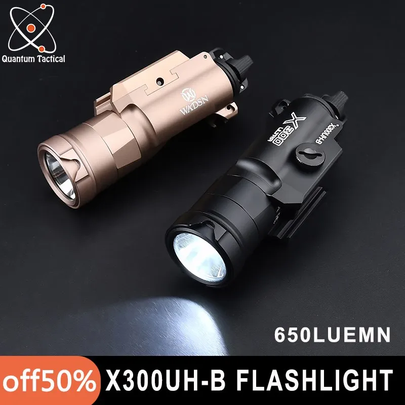 X300UH-B LED Tactical Flashlight 650 Lumen Hunting Weapon Scout Light X300 Ultra-High White Light Adjustment Strobe for Glock17