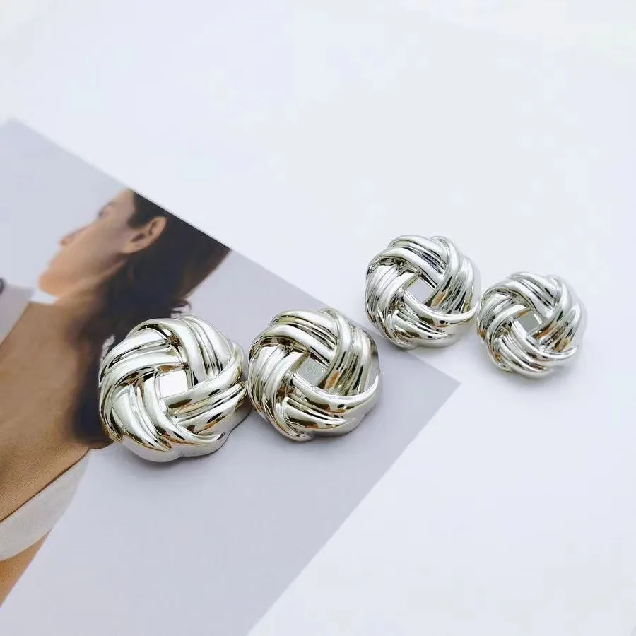 10PCS Of Wholesale Metal Braided Buttons Shanked French Style Jacket Sweater Coat Beautifully Decorated Hand Stitched Button