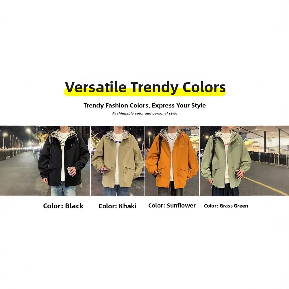 

Мужская утепленная куртка с капюшоном на флисовой подкладке, осенне-зимняя, новая, повседневная, модная, из полиэстера