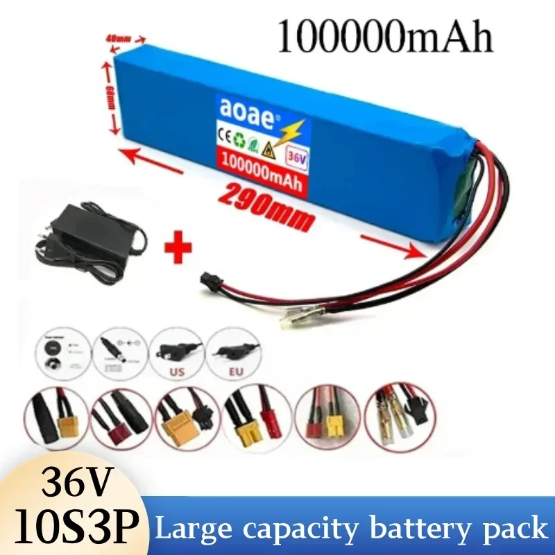 

36V 100Ah Battery ebike Battery Pack18650 Li-ion Batteries 10S3P 350W 500W For High Power Electric Scooter Motorcycle Scooter