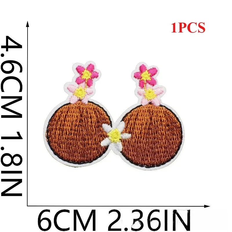 Hawaii Travel Decoration Patch Cabin Embroidery Cloth StickerSticker Yay Tree Pineapple Computer Embroidery Patch Flamingo