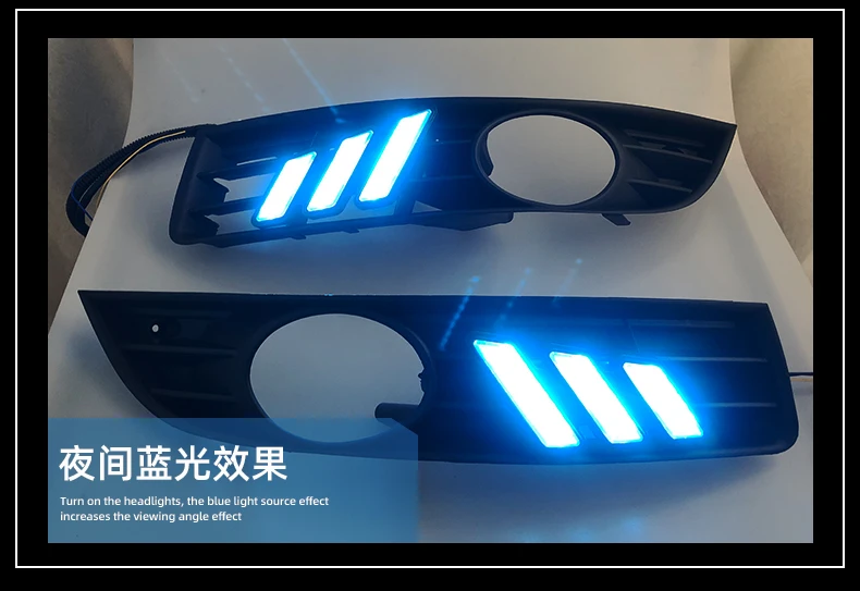 car accessories bumper headlight for Volkswagen Passat B6 daytime light magotan 2007~2011y LED for VW Passat headlamp Fog light