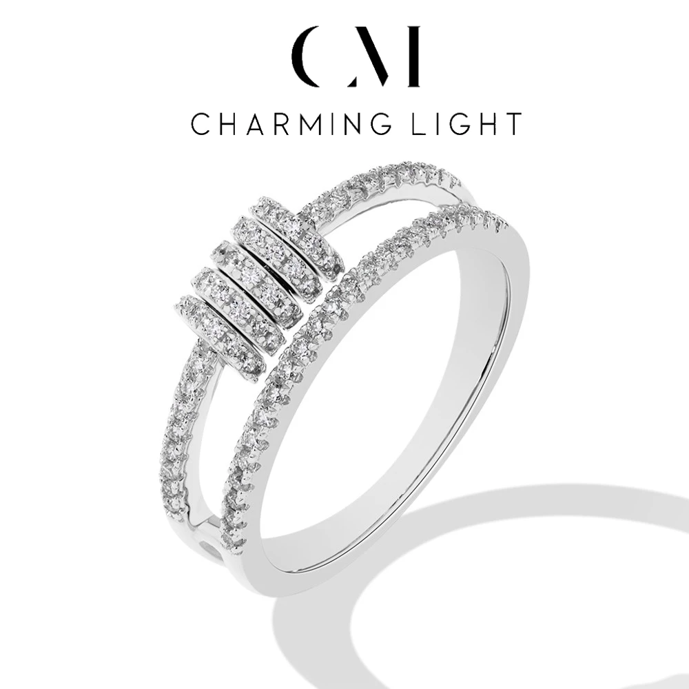 Custom Moissanite Wedding Band Ring, 925 Silver