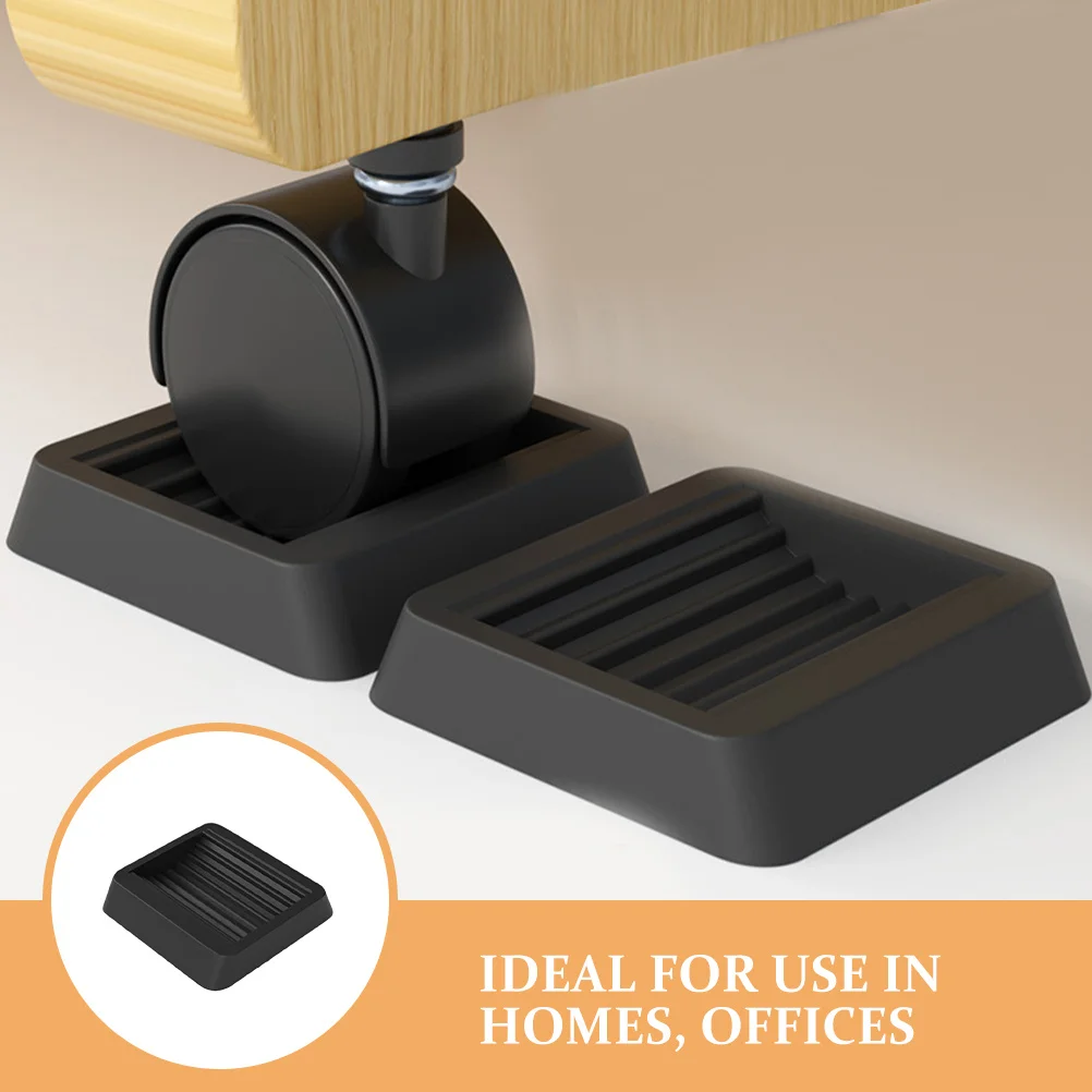 6 قطعة كرسي متحرك القدم سدادة من البولي يوريثان دائم عدم الانزلاق الأثاث عجلة فتحة وسادة سهلة التركيب المضادة للانزلاق عجلة الوسادة للمنزل مكتب