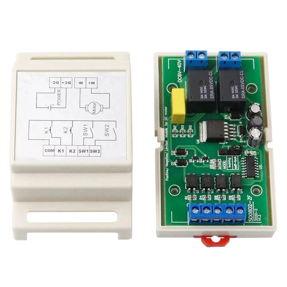

20A DC Motor Forward Reverse Controller 6V To 40VSpeed Control Module With Case For Linear Actuator Electric Curtain Projects