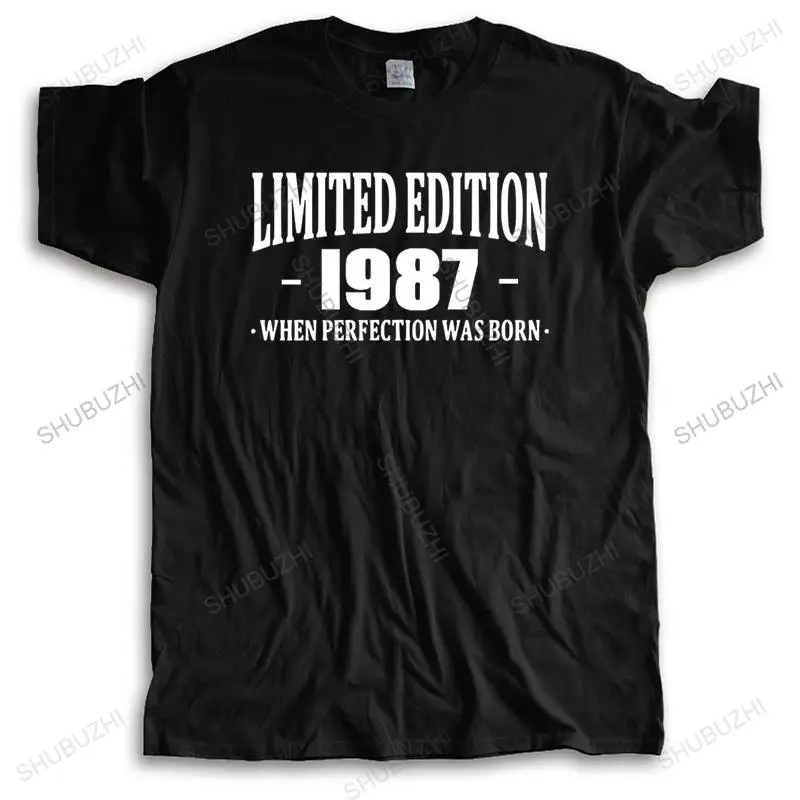 Limited Edition 1987 T-Shirt Born 30th Year Birthday Age Present Funny Mens Gift summer teeshirt plus size drop shipping