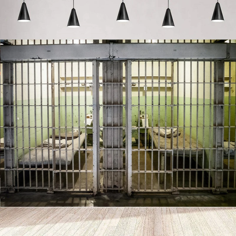 Prison Bars Photography Backdrop Jail Backdrop Jail Bars Murder Crime Theme Party Police Cell Mugshot Background Birthday Decor