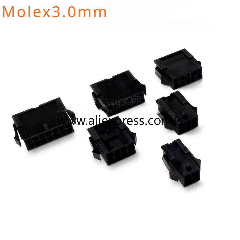 20PCS Molex3.0mm Pitch 3.0mm Double Female Header Shell Small 5557 Air Docking Plug Small 5559 Connector 2p4p6p8p Female Shell