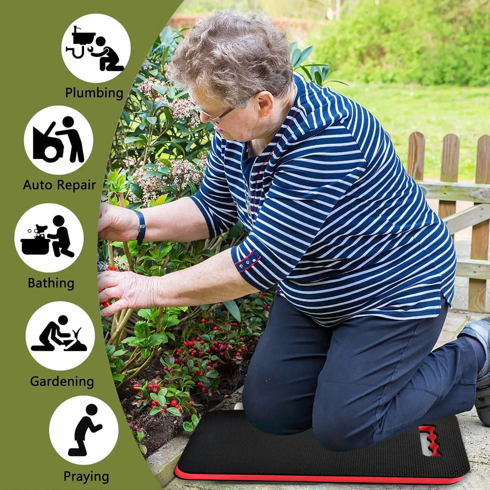 

Garden Kneeling Pad EVA Cushion Folding ​Comfortable Rug Thick Mat Home Relaxation Use for Prayer Meditation Upholstery