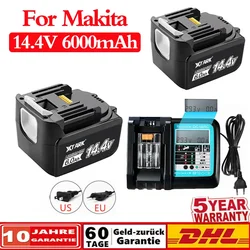 Used For Makita 14.4 V 6.0 Ah Lithium Ion Battery BL1430B 1460B 1415194066-BDF440RFEBTD 130FWLXT 20B1415194558-0194559-Battery