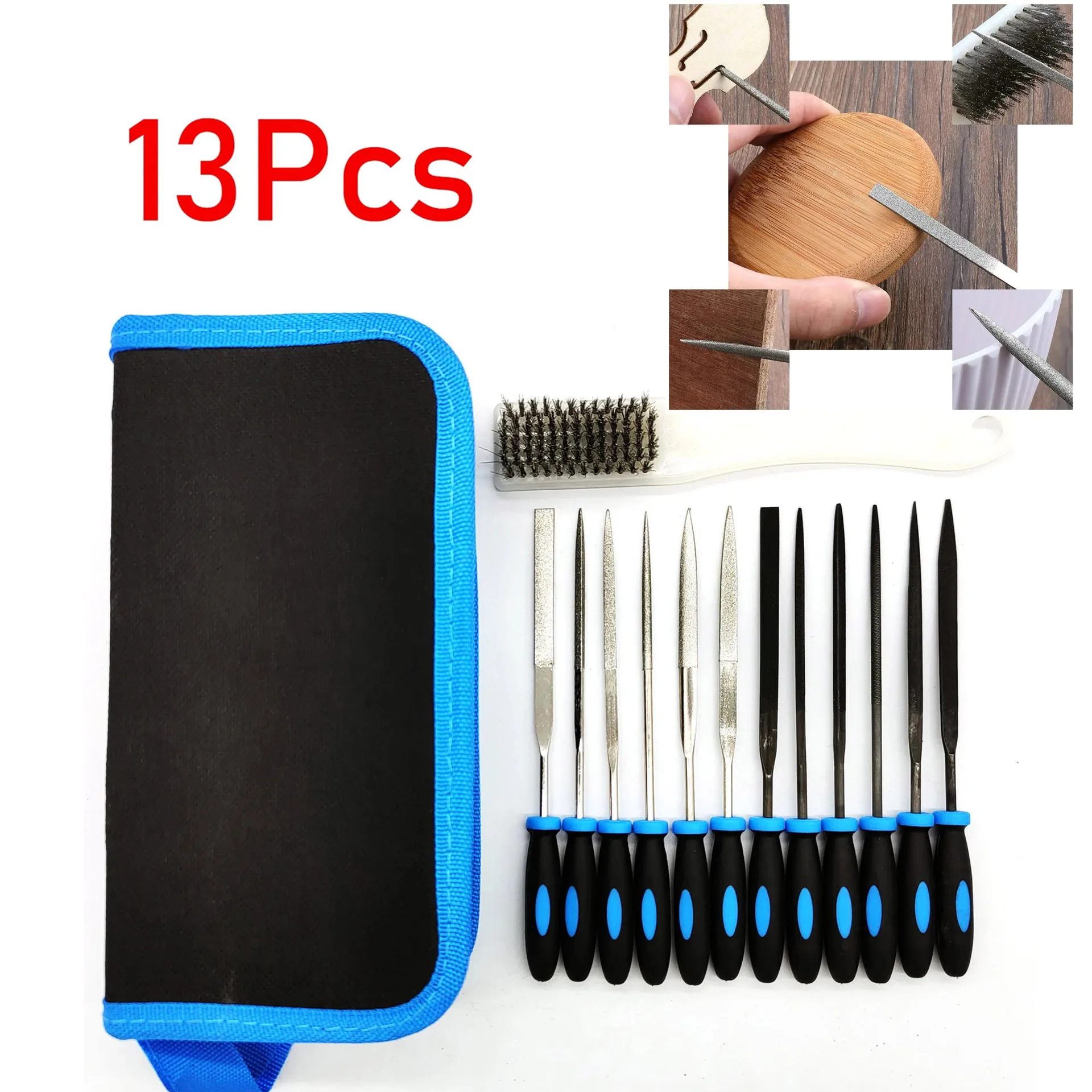 

13Pcs/Bag Small File Set 6Pcs Needle Diamond Files 6 High-Carbon Steel Files With Storage For Precision Metal Work Woodworking